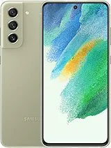 Front view of a Samsung Galaxy S21 FE 5G smartphone screen display