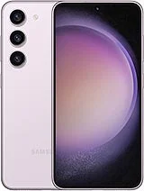 Front view of a Samsung Galaxy S23 smartphone screen display