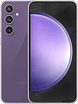 Front view of a Samsung Galaxy S23 FE smartphone screen display